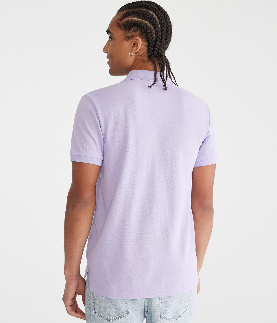 Aéropostale Tonal A87 Logo Piqué Polo Lilac Holiday