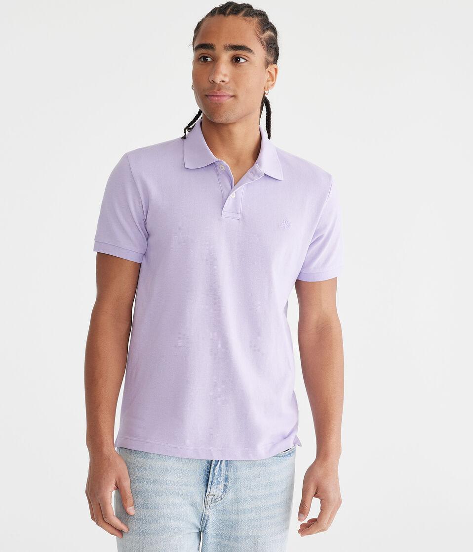 aéropostale Tonal A87 Logo Piqué Polo lilac holiday