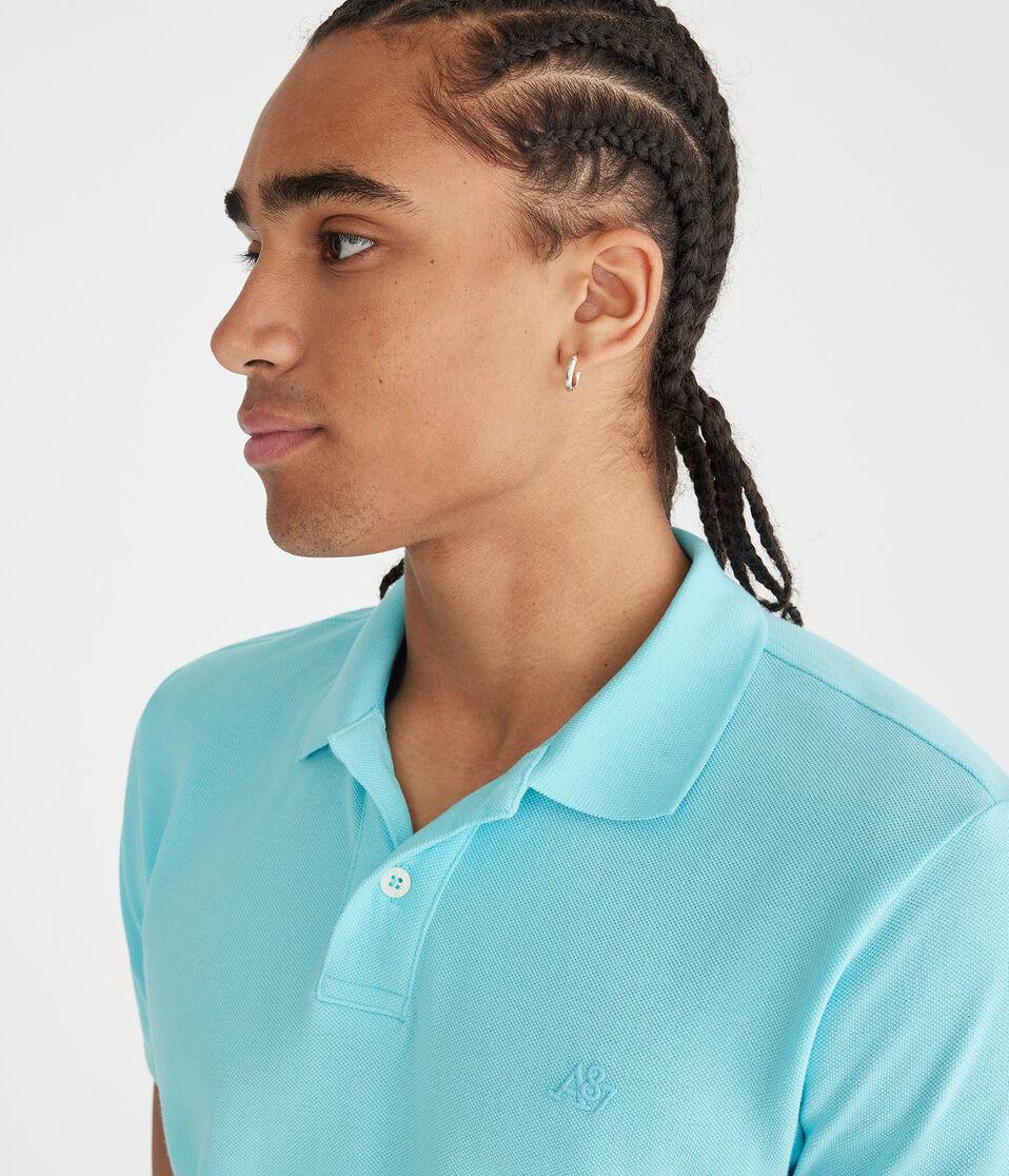 Aéropostale Tonal A87 Logo Piqué Polo Turquoise Delight