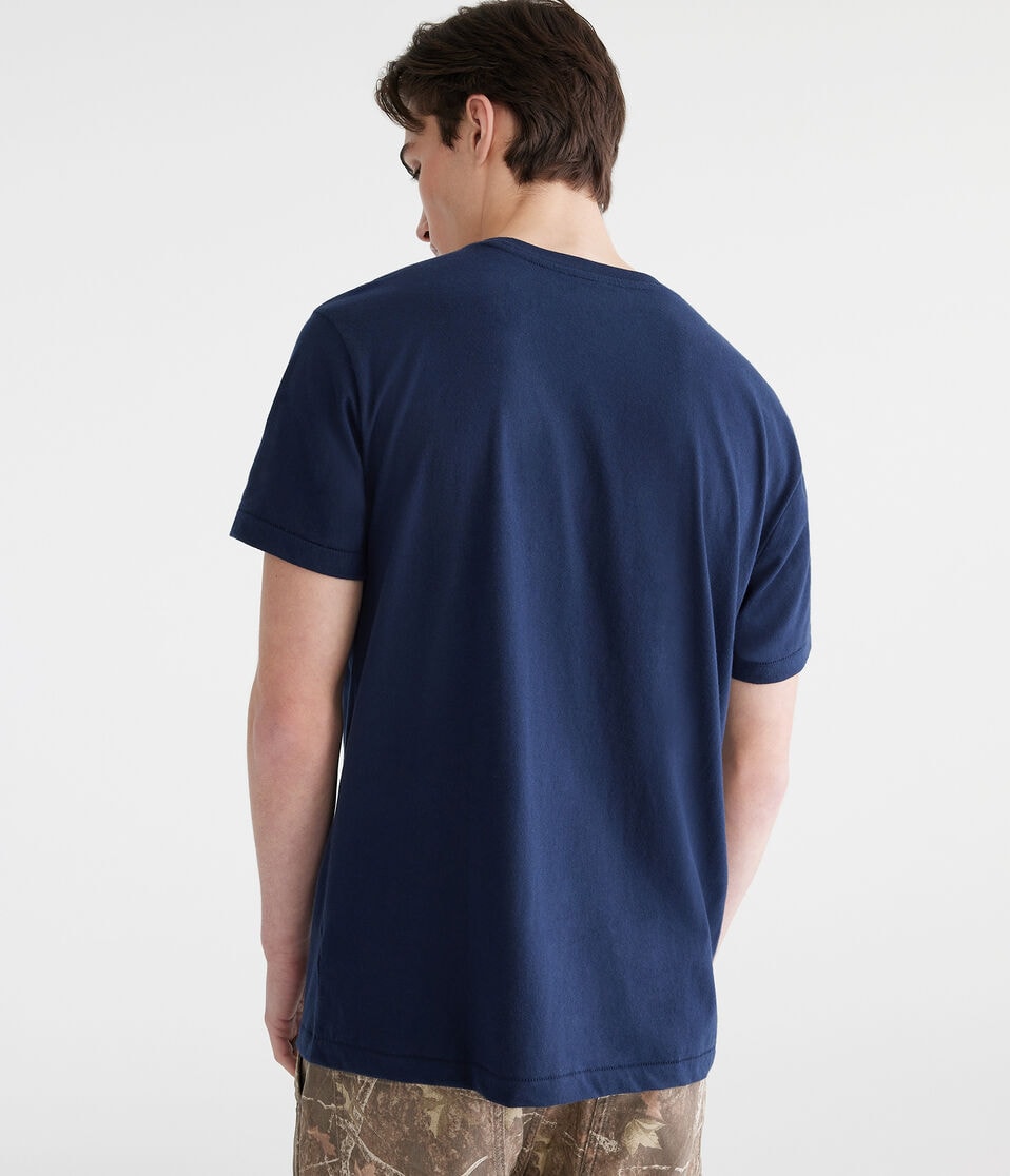 Aéropostale Track & Field Appliqué Graphic Tee Cadet Navy