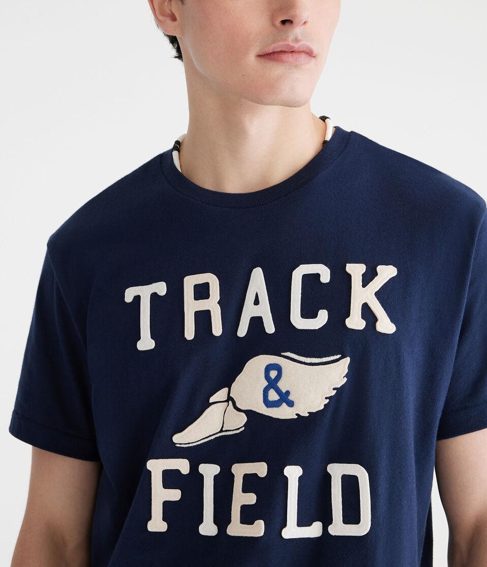 Aéropostale Track & Field Appliqué Graphic Tee Cadet Navy