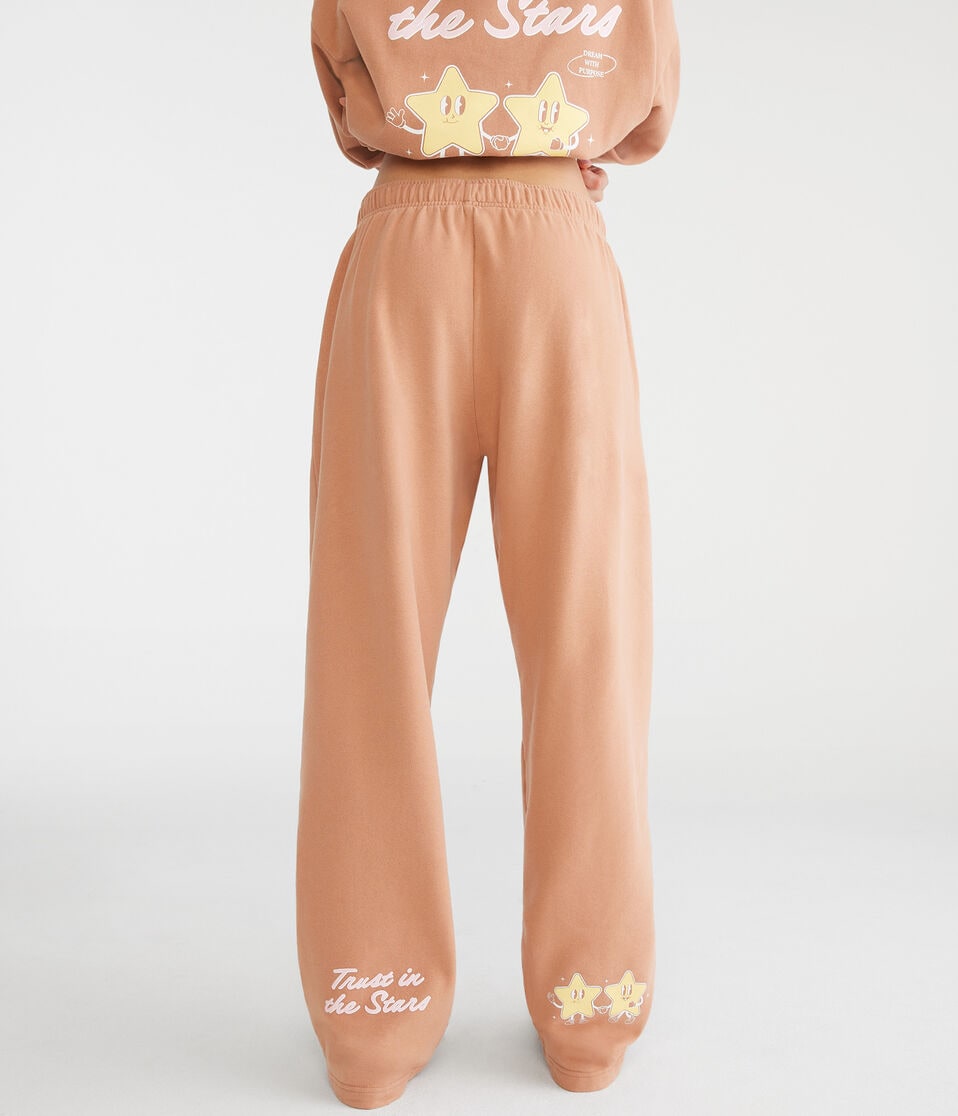 Aéropostale Trust In The Stars Straight Leg Sweatpants Sand Castle