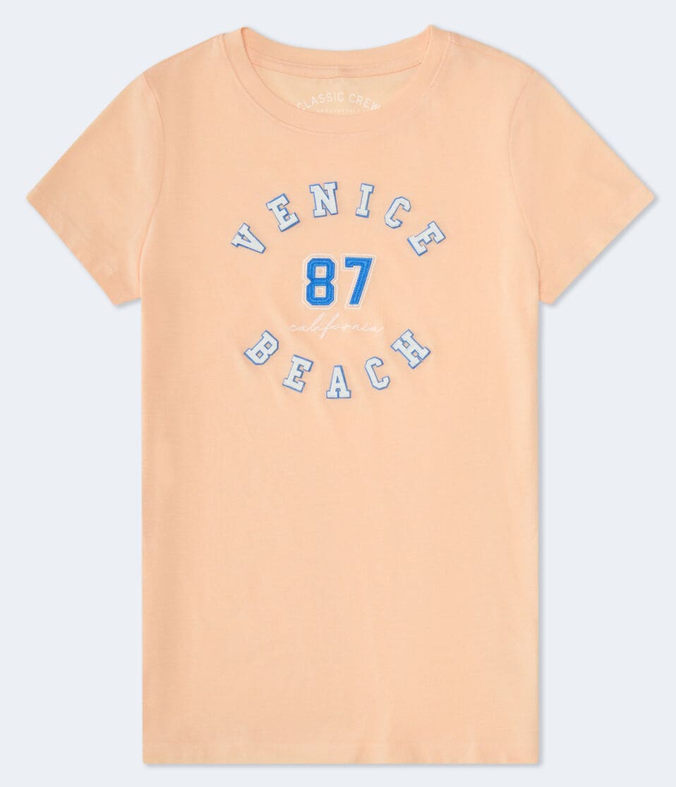 aéropostale Venice Beach 87 Appliqué Graphic Tee sweet melon
