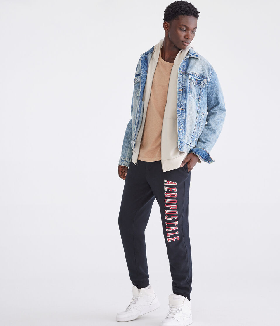Aéropostale Vertical Aeropostale Jogger Sweatpants Black Fox