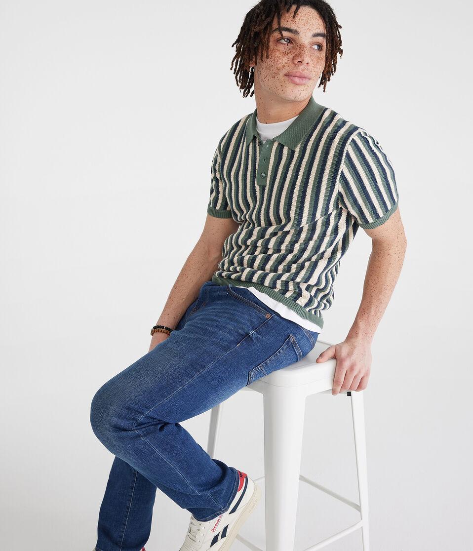 Aéropostale Vertical Stripe Sweater Polo South Padre