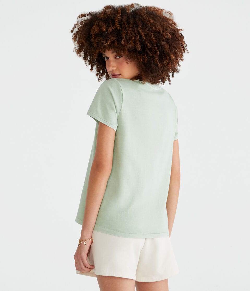 Aéropostale Washed Vintage Fit Crew Tee Organic Olive