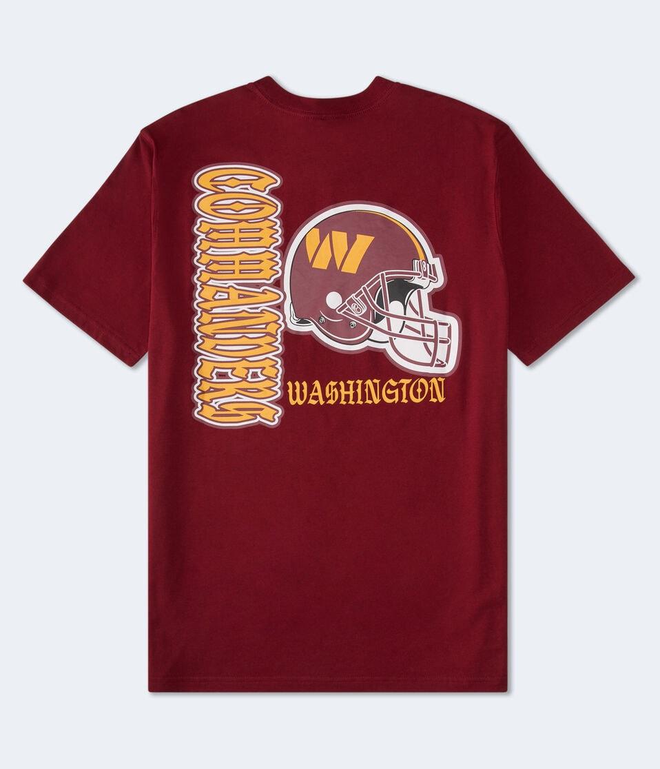 Aéropostale Washington Commanders Helmet Relaxed Graphic Tee Red