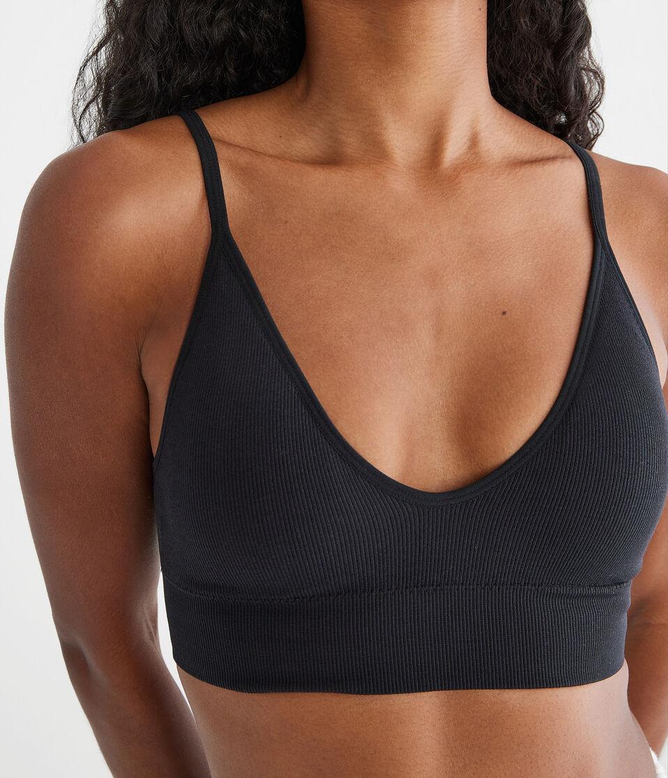 Aéropostale Wear 2 Ways Seamless Ribbed Bralette Black Fox