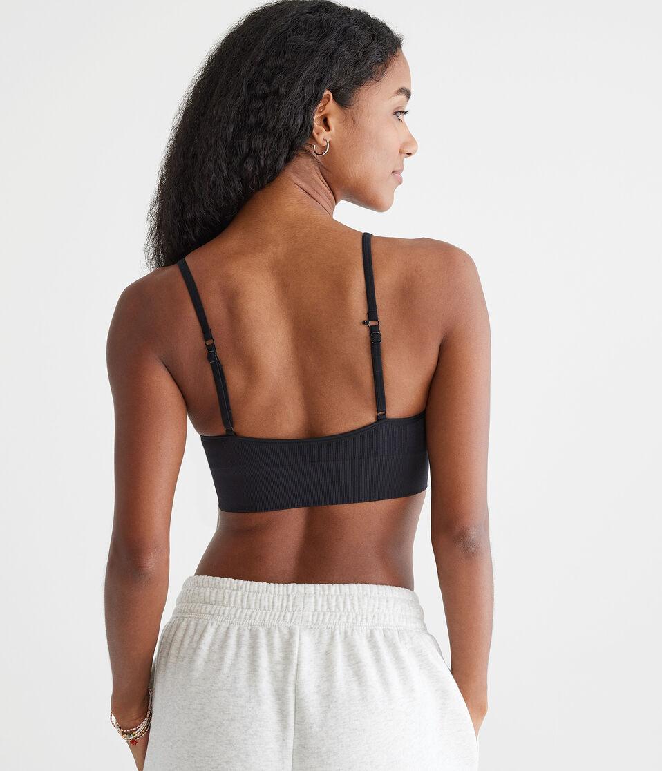 Aéropostale Wear 2 Ways Seamless Ribbed Bralette Black Fox