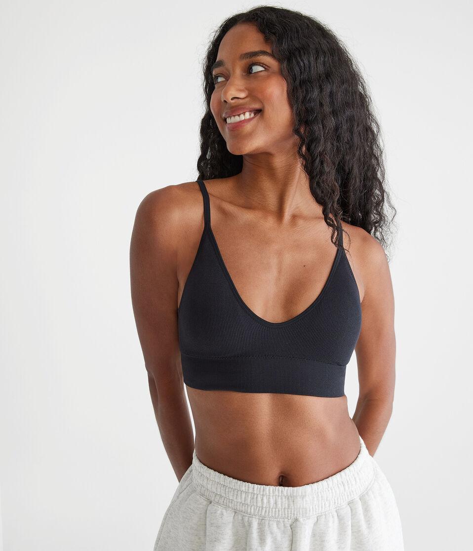 aéropostale Wear 2 Ways Seamless Ribbed Bralette black fox