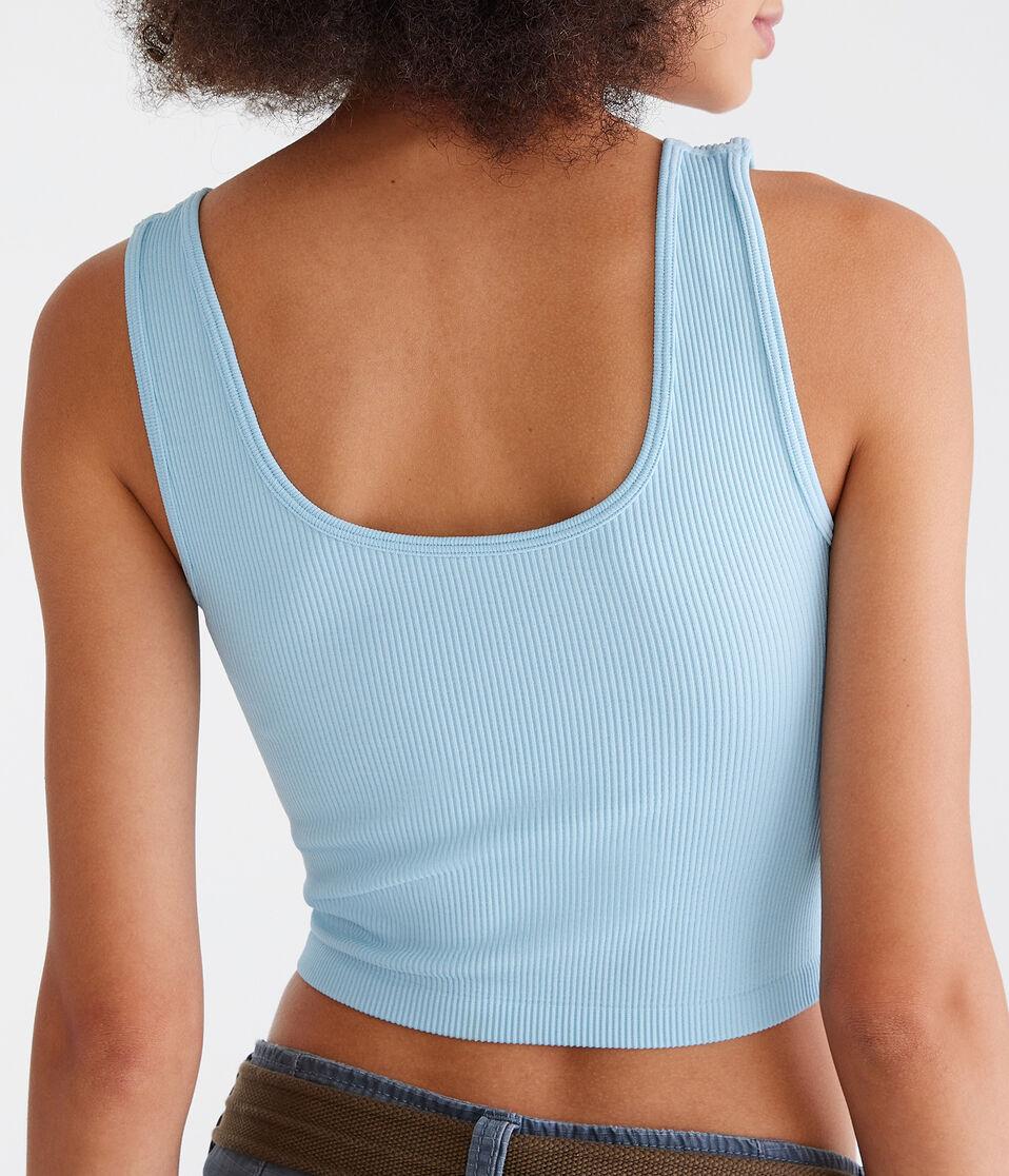 Aéropostale Wear 3 Ways Seamless Convertible Cropped Tank Morning Breeze