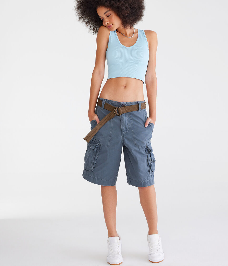 Aéropostale Wear 3 Ways Seamless Convertible Cropped Tank Morning Breeze