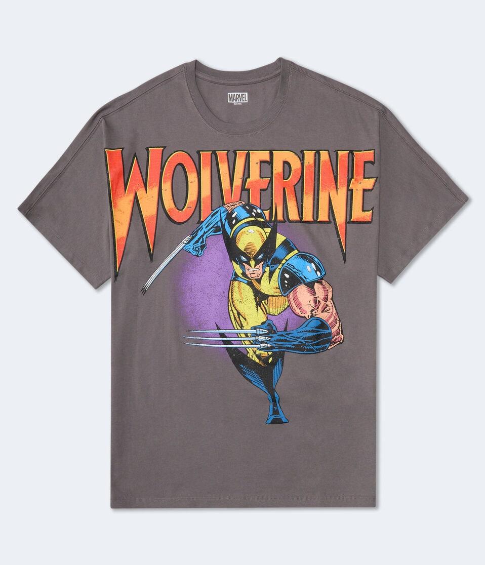 aéropostale Wolverine Running Relaxed Graphic Tee black