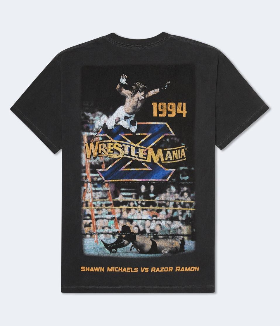 aéropostale WrestleMania X Relaxed Graphic Tee washed black