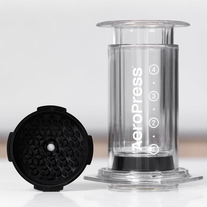 Aeropress AeroPress Clear Coffee Maker & Flow Control Filter Cap Bundle