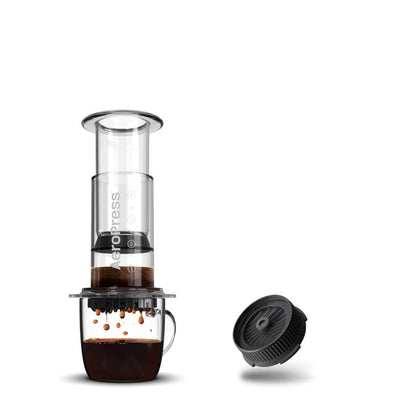 aeropress AeroPress Clear Coffee Maker & Flow Control Filter Cap Bundle