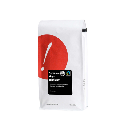 aeropress Sumatra Gayo Highlands Dark Roast FT Organic 12 oz