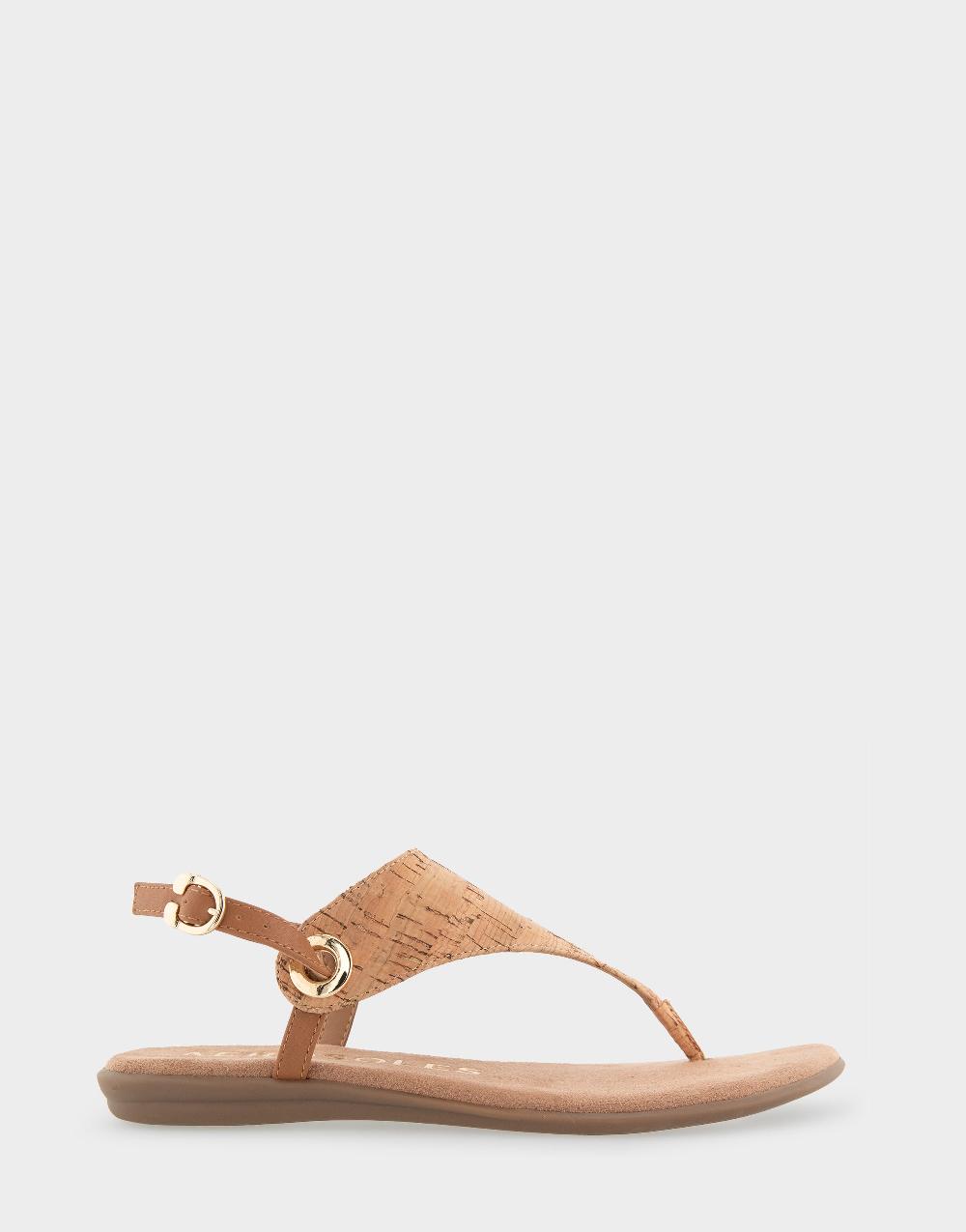aerosoles Comfortable Women's Back Strap Thong Sandal in Cork Cork