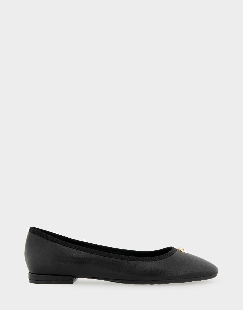 aerosoles Comfortable Women's Ballet Flats in Black Leather