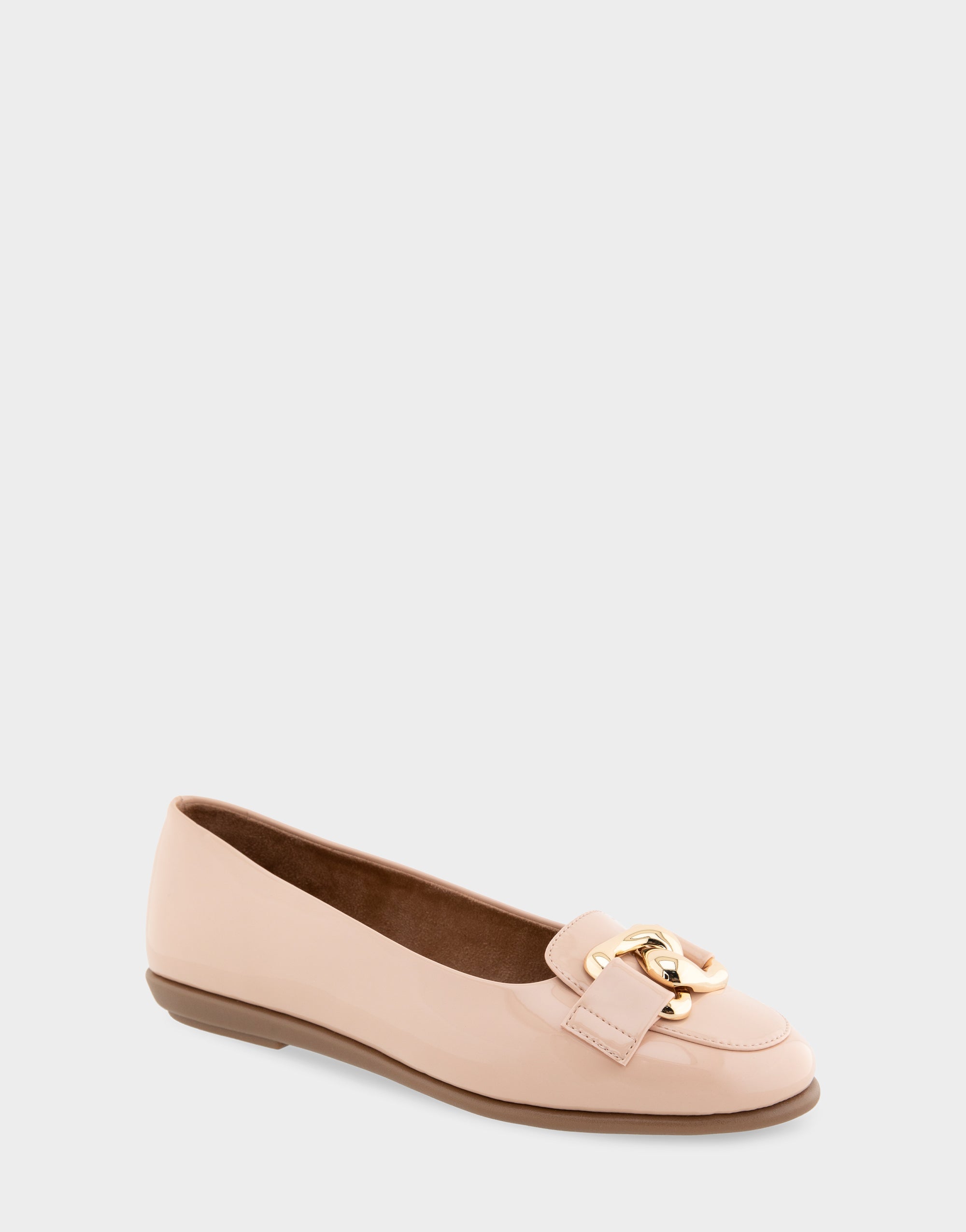 Aerosoles Comfortable Women's Ballet Flats In Cipria Patent Faux Leather