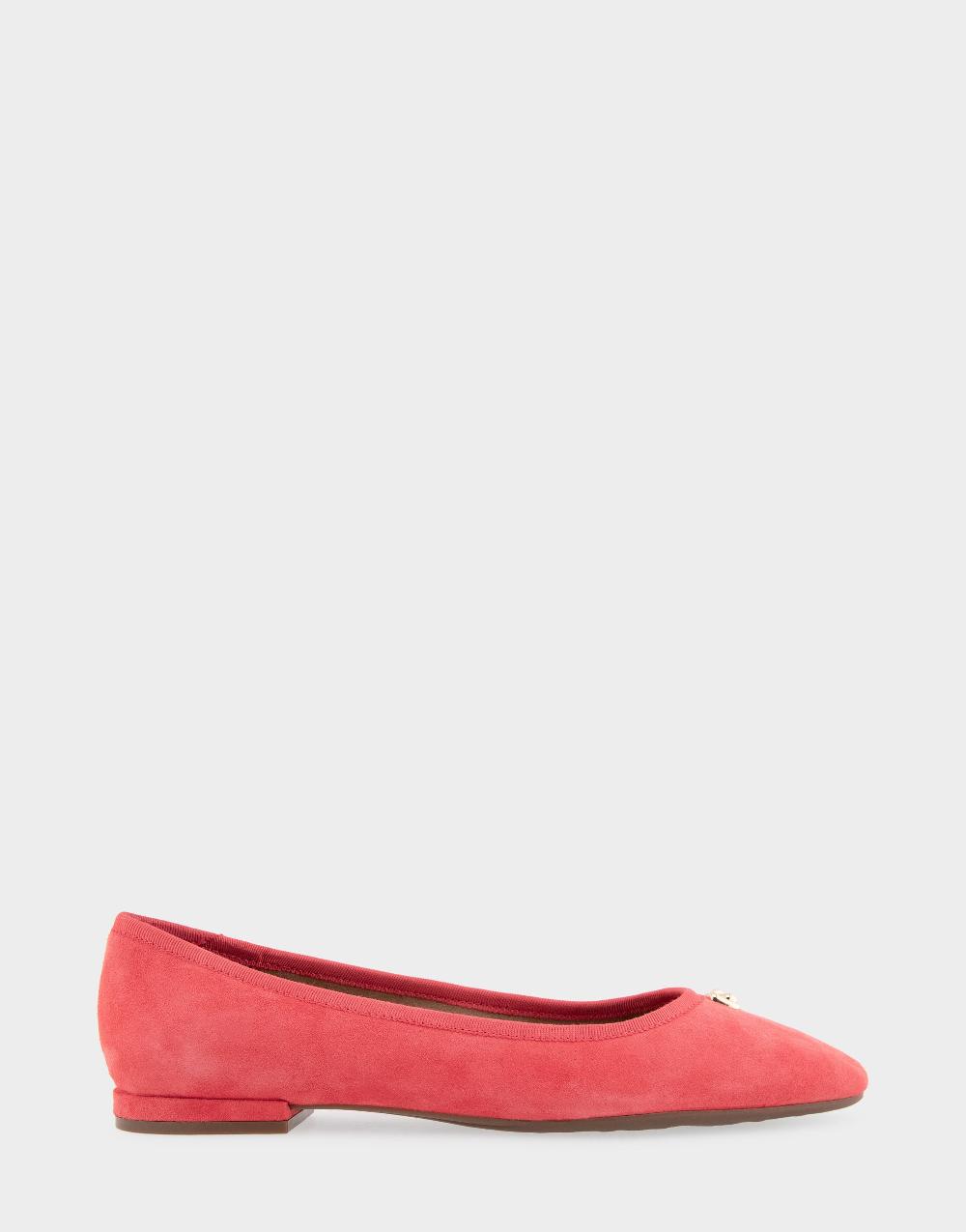 aerosoles Comfortable Women's Ballet Flats in Coral Suede