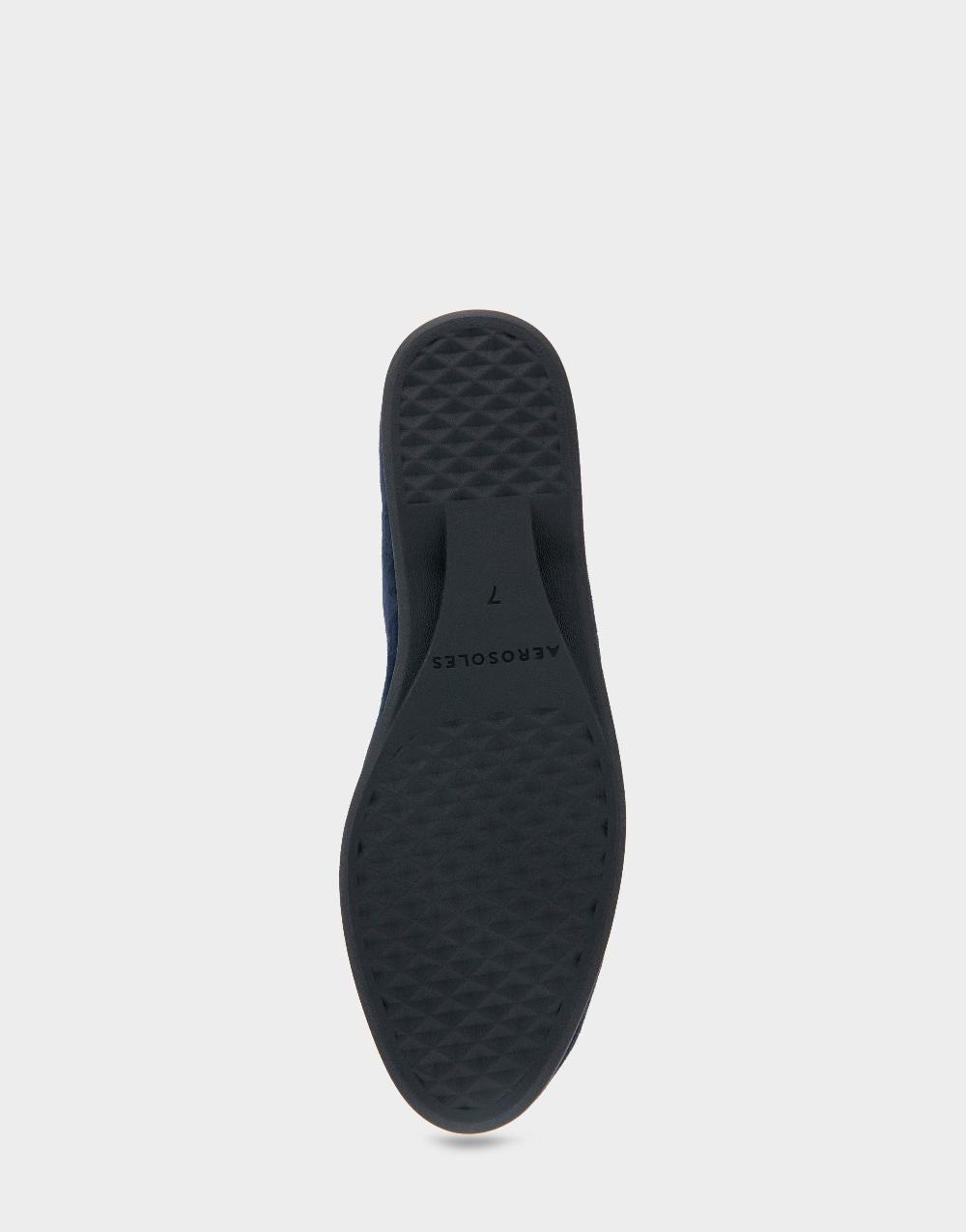 Aerosoles Comfortable Women's Ballet Flats In Navy Suede