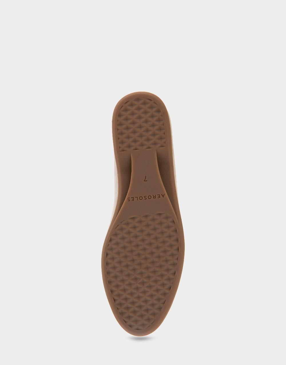 Aerosoles Comfortable Women's Ballet Flats In Stone Suede