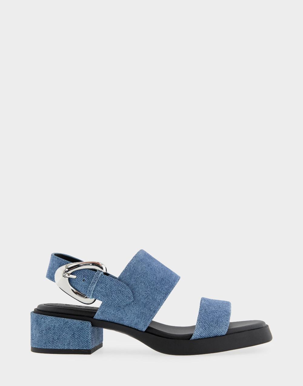 aerosoles Comfortable Women's Block Heel Sandals in Blue Denim Suede aerosoles Comfortable Women's Block Heel Sandals in Blue Denim Suede