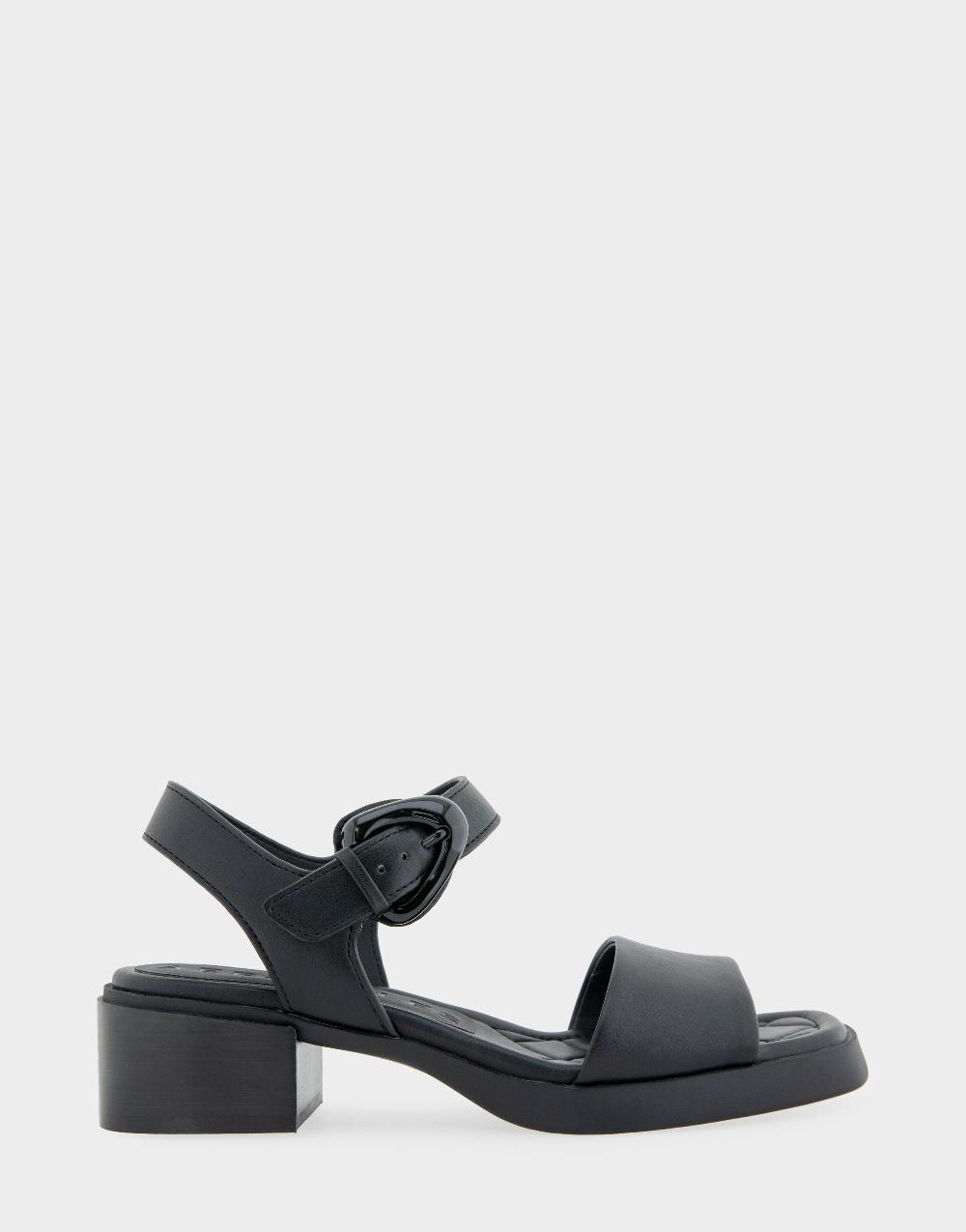 aerosoles Comfortable Women's Dress Sandals in Black Faux Leather