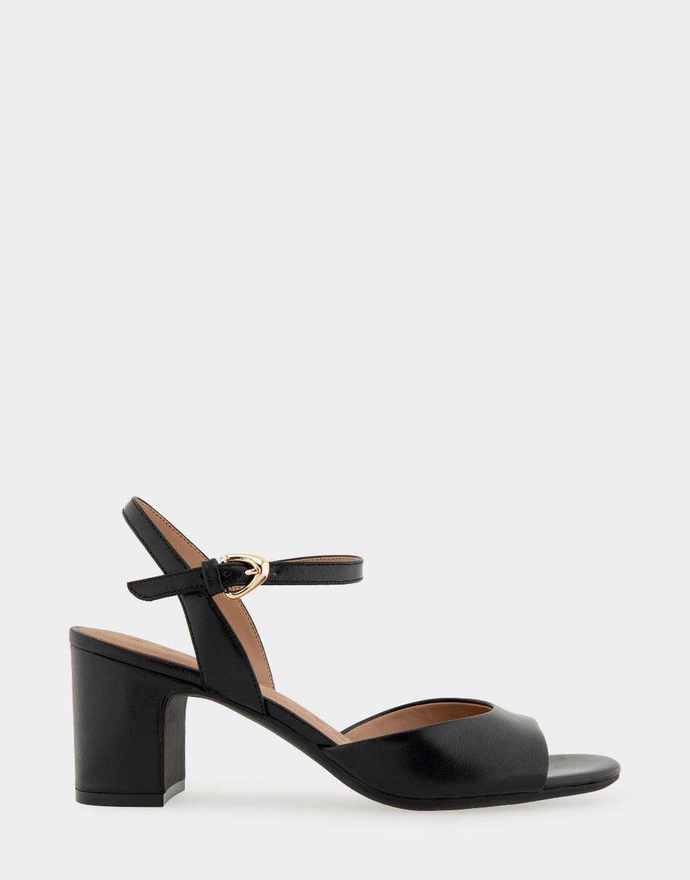 aerosoles Comfortable Women's Dress Sandals in Black Shiny Leather