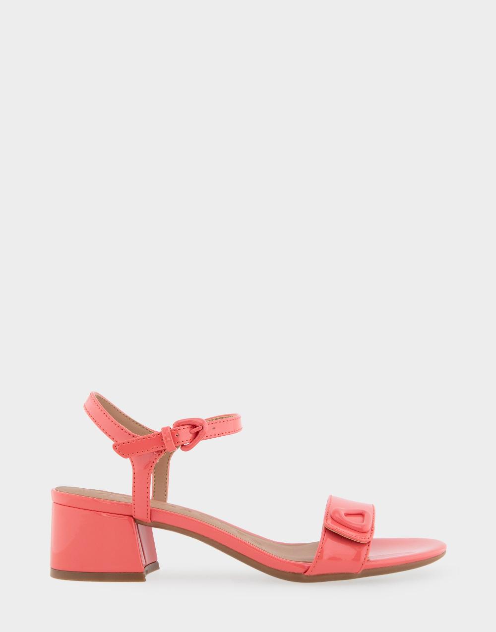 aerosoles Comfortable Women's Dress Sandals in Coral Patent Faux Leather