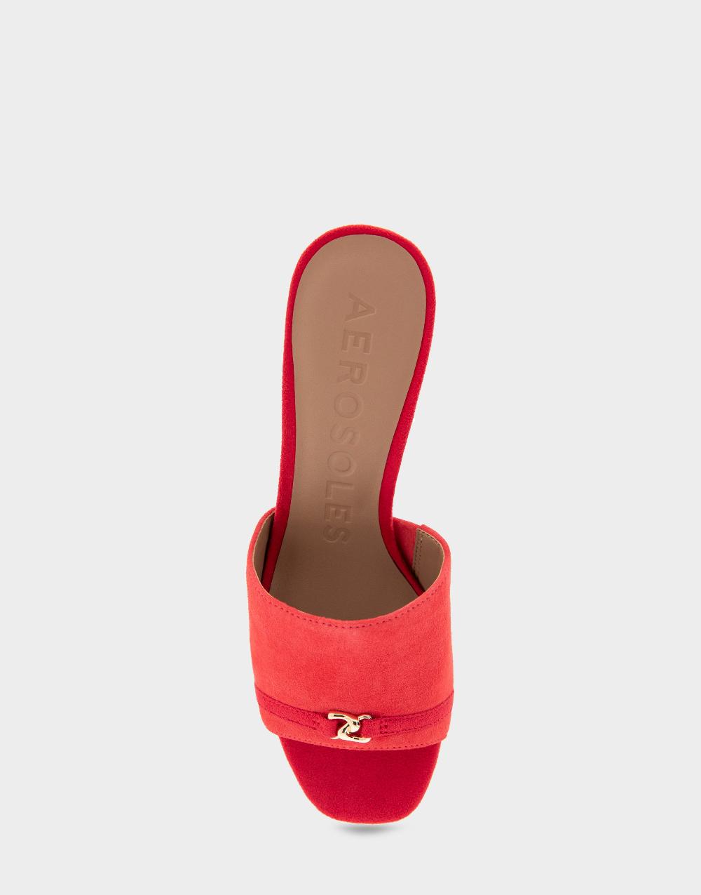 Aerosoles Comfortable Women's Dress Sandals In Coral Suede