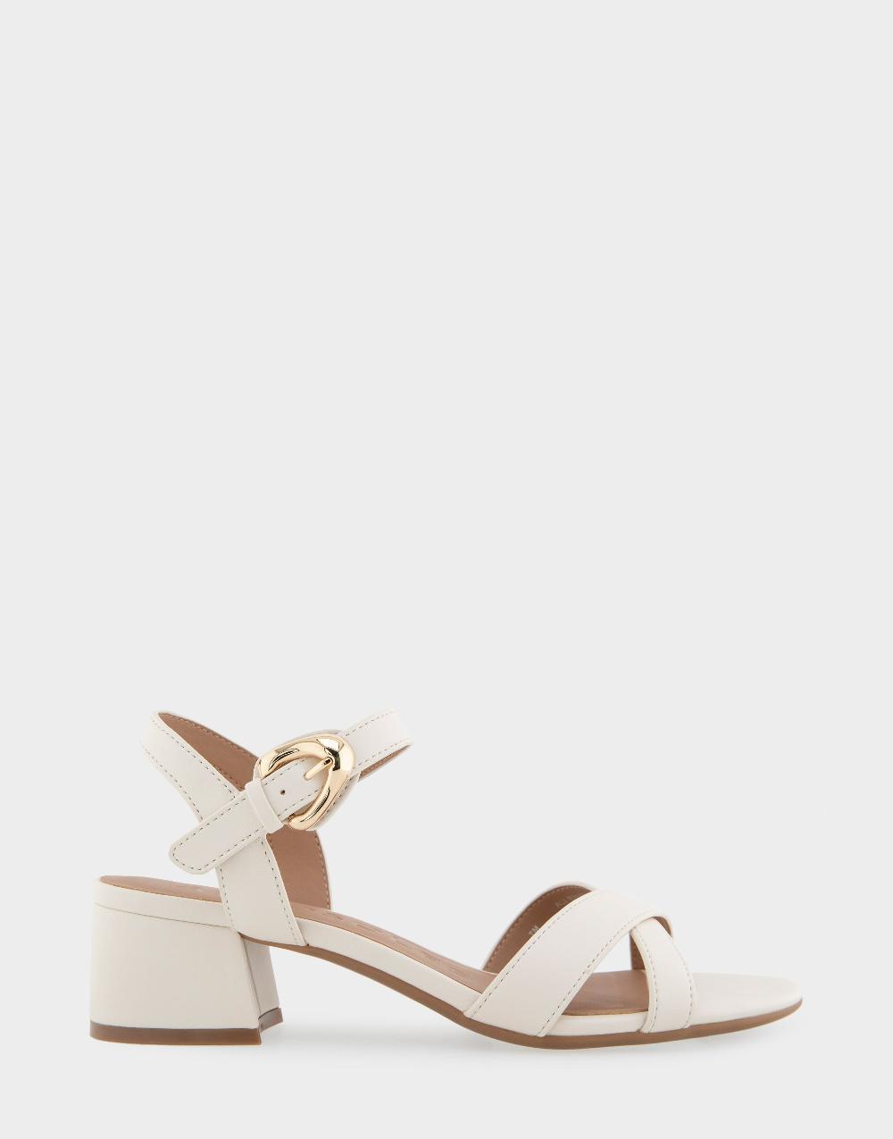 aerosoles Comfortable Women's Dress Sandals in Eggnog Faux Leather