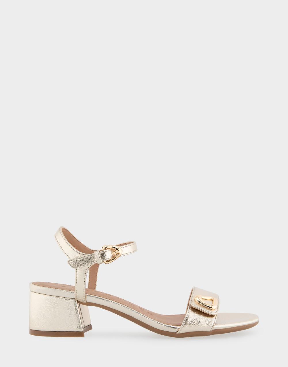 aerosoles Comfortable Women's Dress Sandals in Gold Metallic Faux Leather