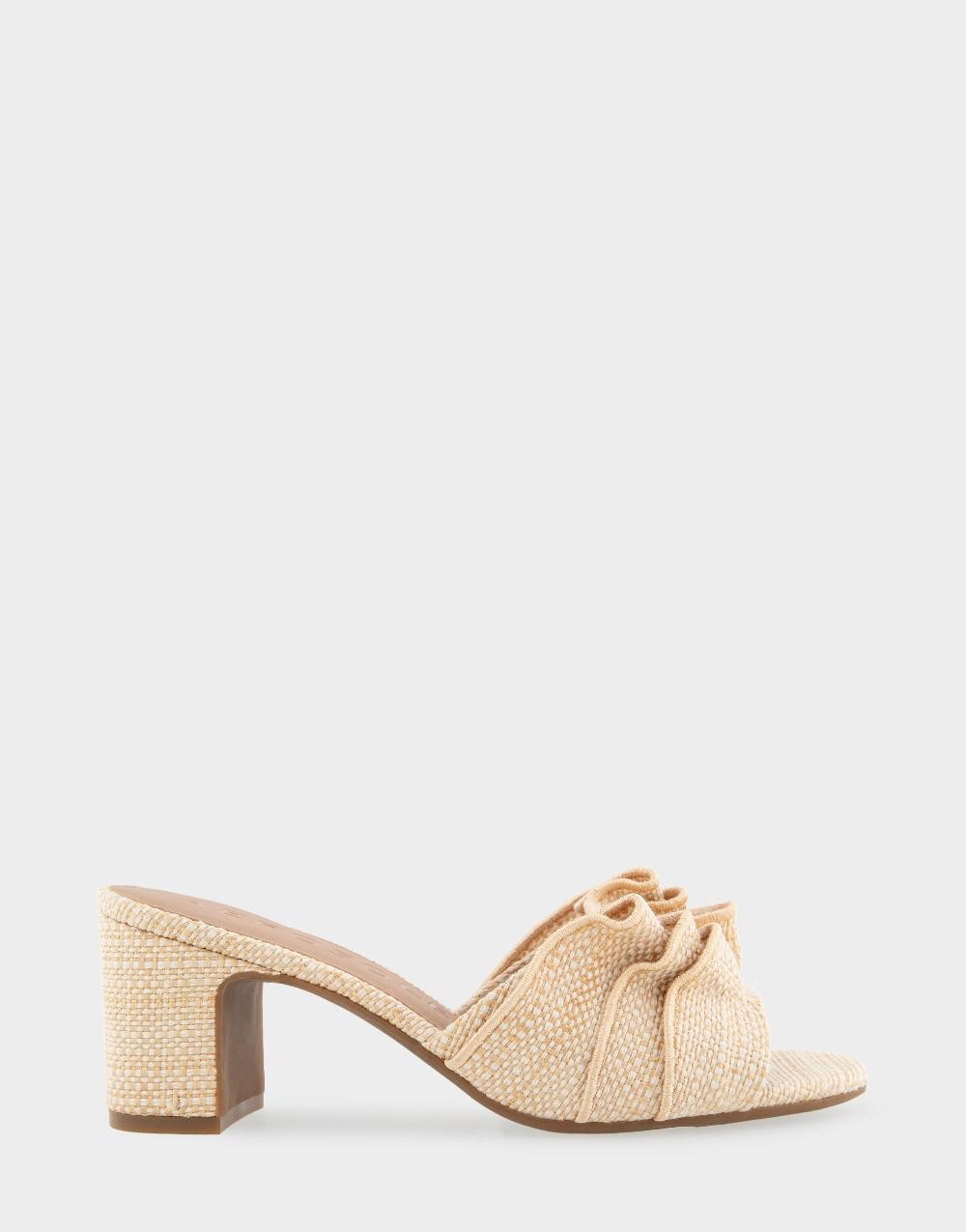 aerosoles Comfortable Women's Dress Sandals in Natural Raffia Fabric