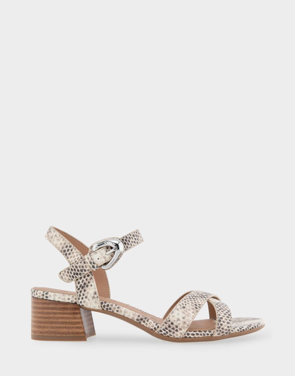 aerosoles Comfortable Women's Dress Sandals in Roccia Printed Snake Faux Leather