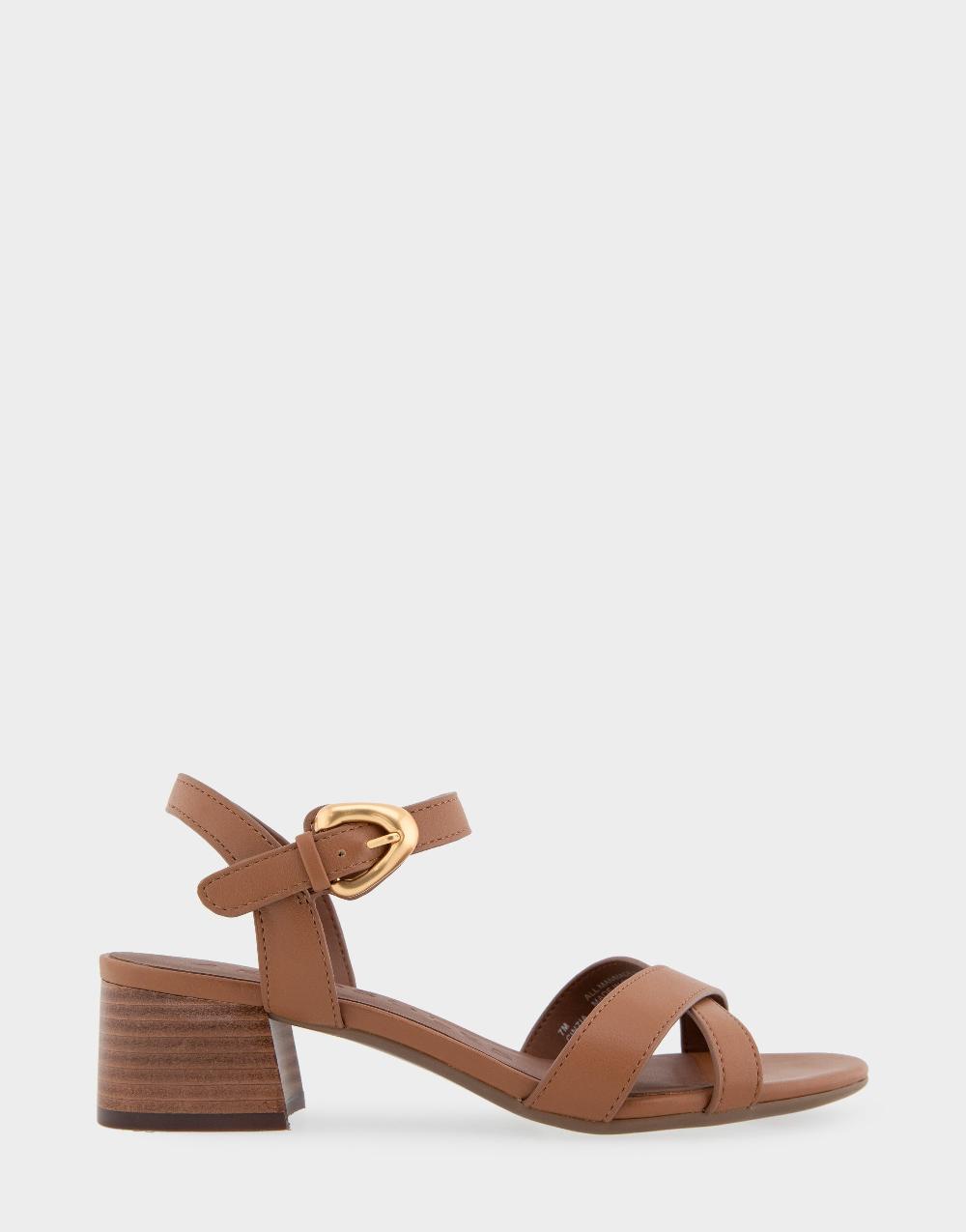 aerosoles Comfortable Women's Dress Sandals in Tan Faux Leather