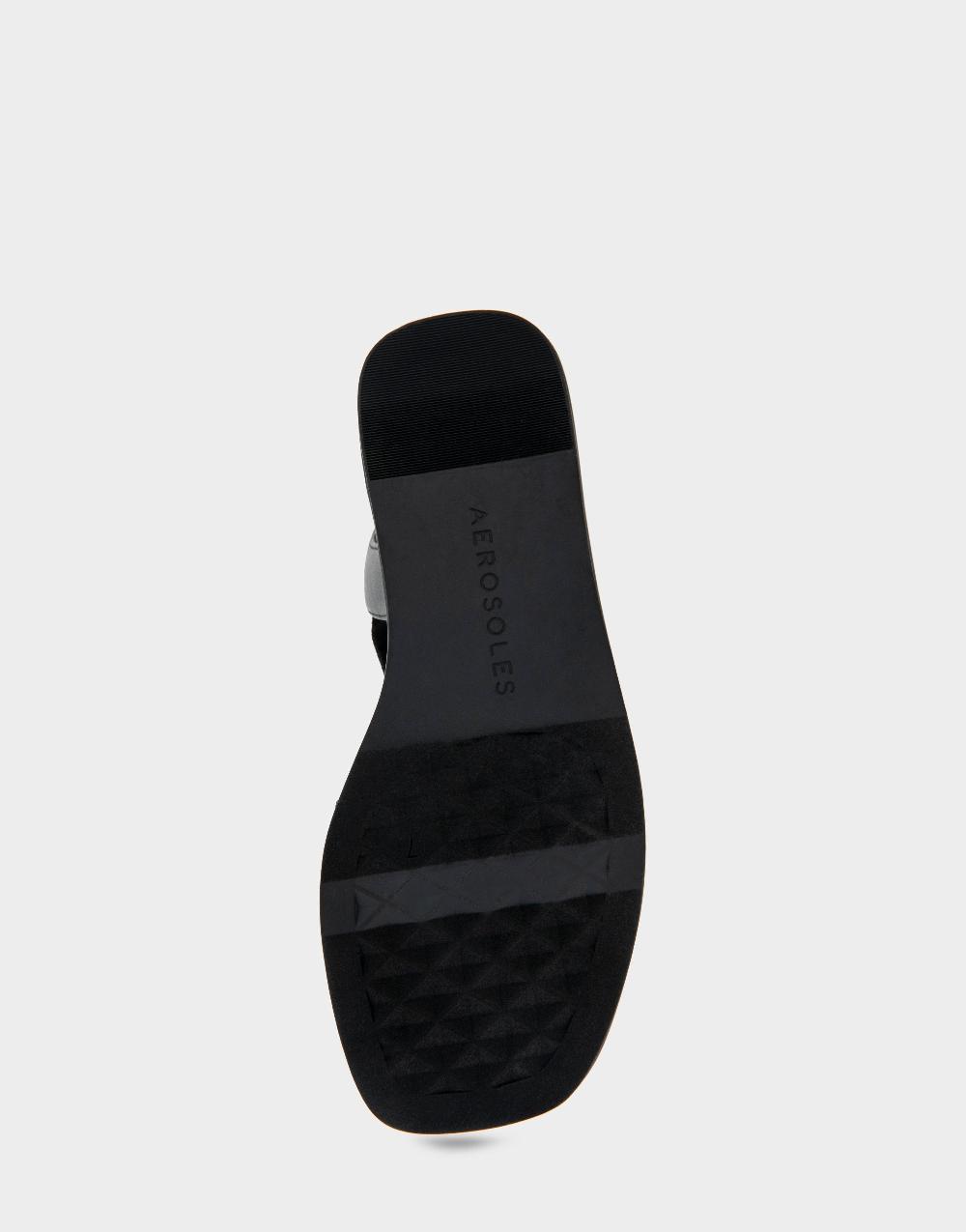 Aerosoles Comfortable Women's Elastic Banded Mini Wedge Sandal In Black Elastic Fabric