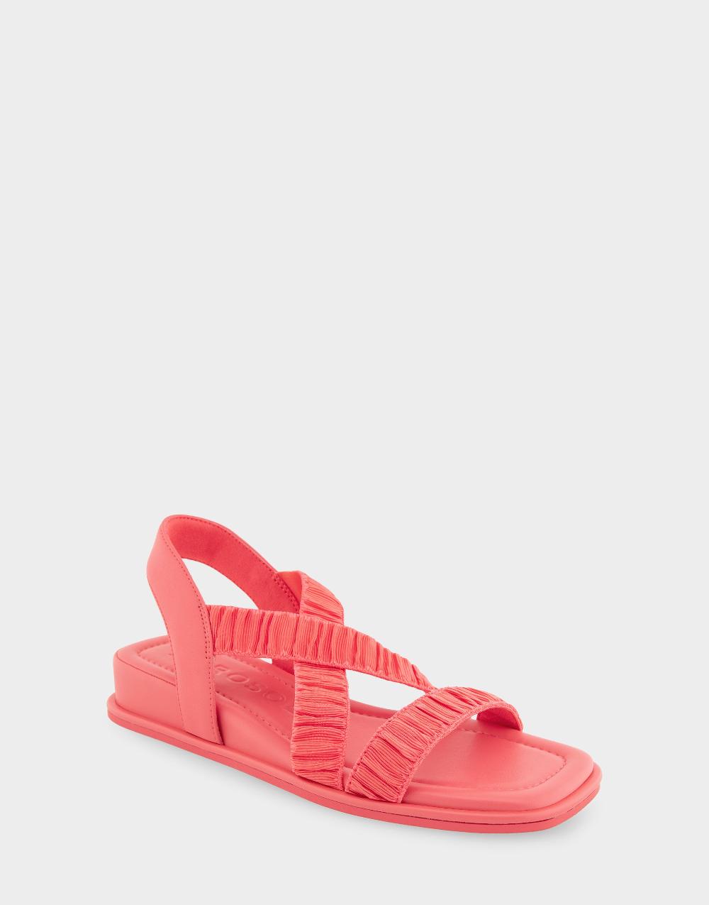 Aerosoles Comfortable Women's Elastic Banded Mini Wedge Sandal In Coral