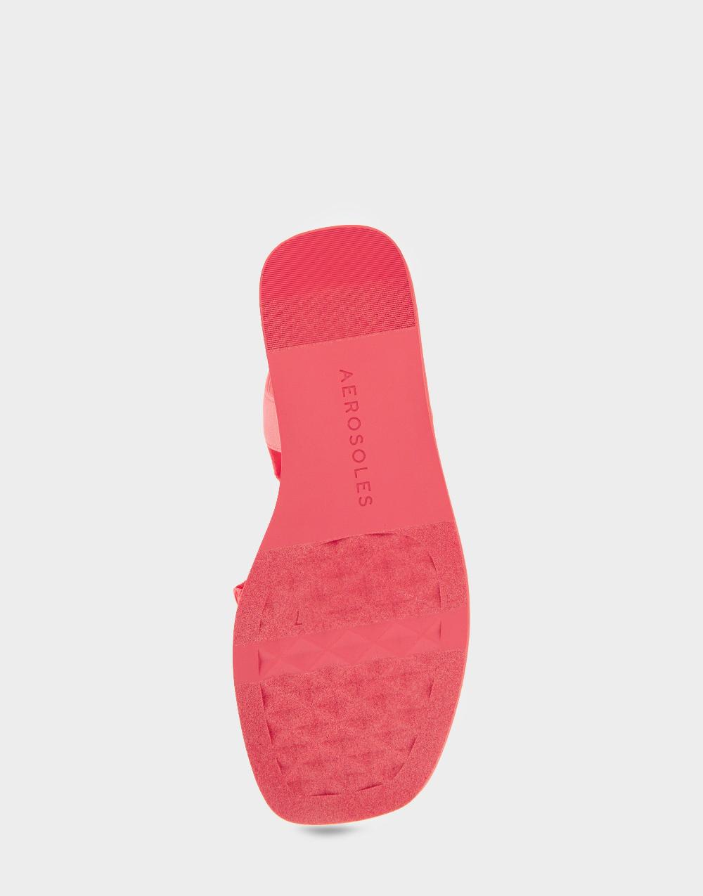 Aerosoles Comfortable Women's Elastic Banded Mini Wedge Sandal In Coral