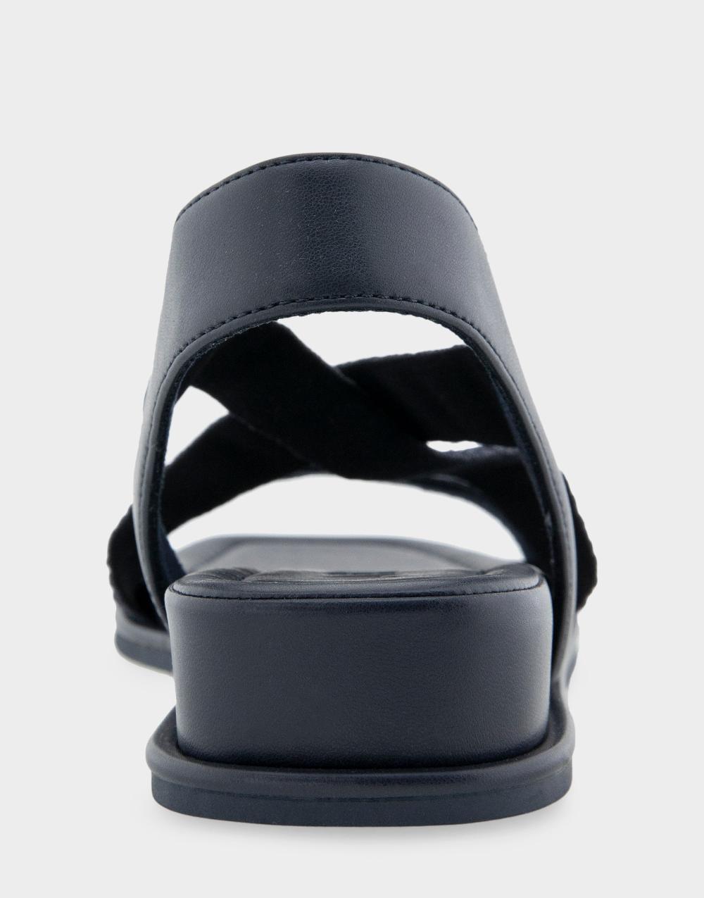 Aerosoles Comfortable Women's Elastic Banded Mini Wedge Sandal In Navy