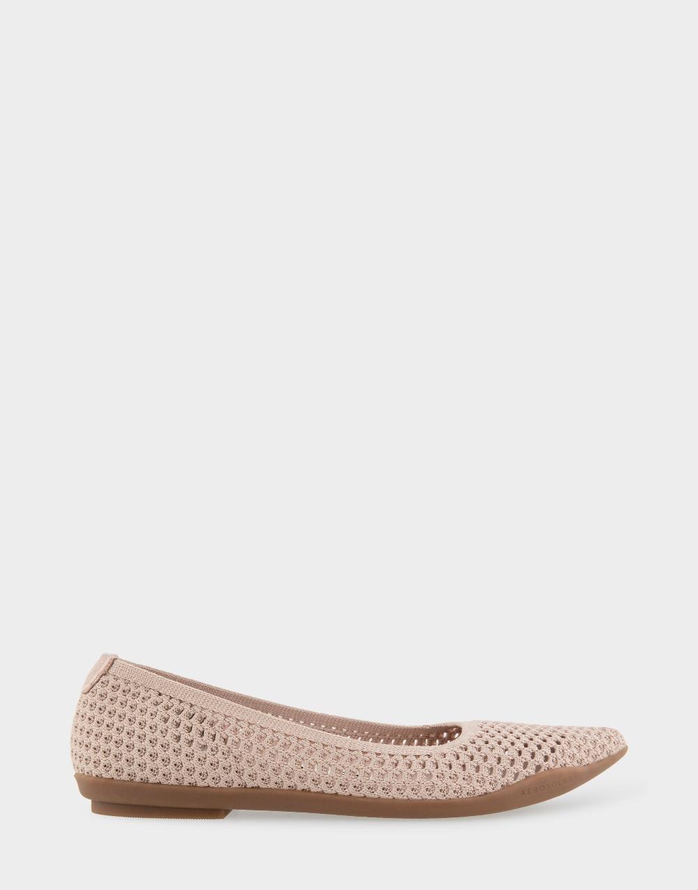 aerosoles Comfortable Women's Flats in Cipria Textured Knit Fabric