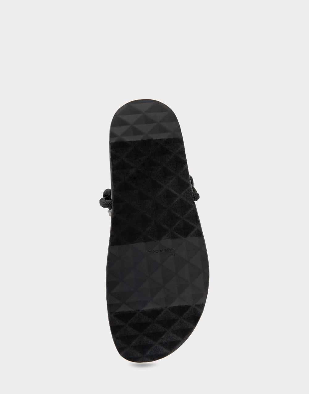 Aerosoles Comfortable Women's Footbed Sandals In Black With Crystal Faux Leather