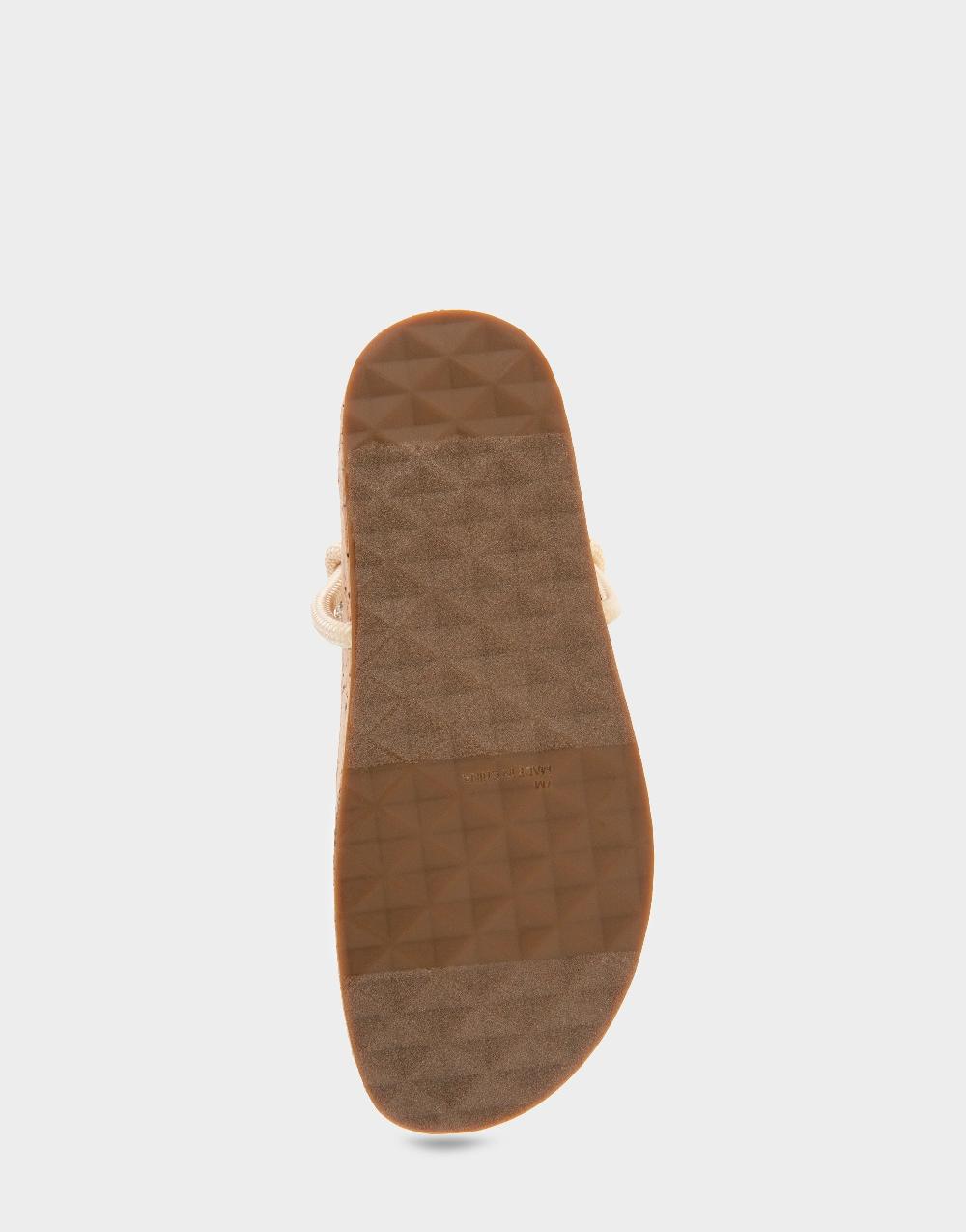 Aerosoles Comfortable Women's Footbed Sandals In Cork With Crystal Cork