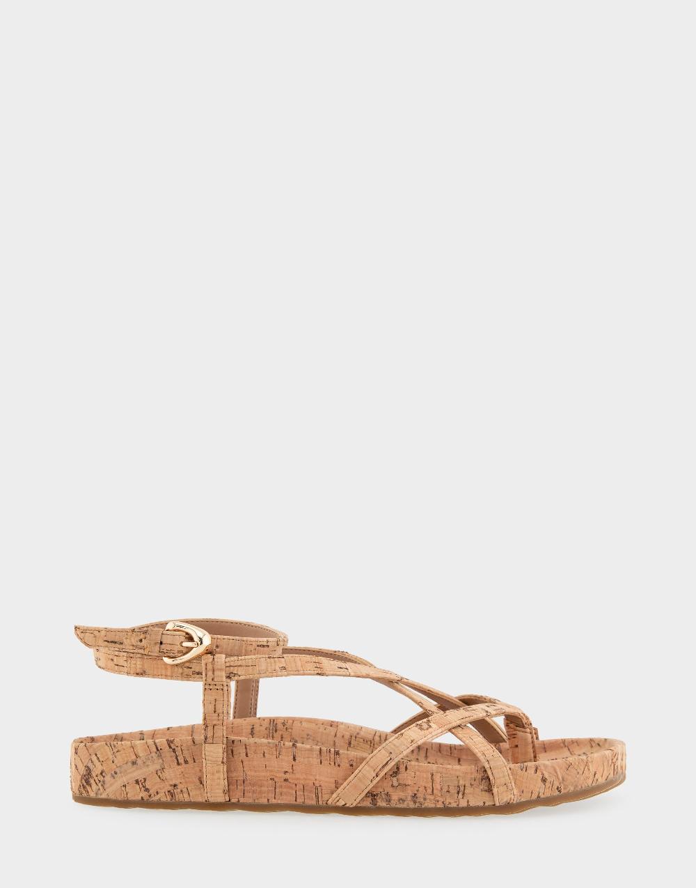aerosoles Comfortable Women's Footbed Sandals in Natural Cork