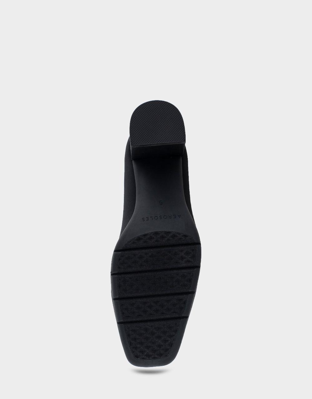 Aerosoles Comfortable Women's Heeled Pump In Black Stretch Fabric