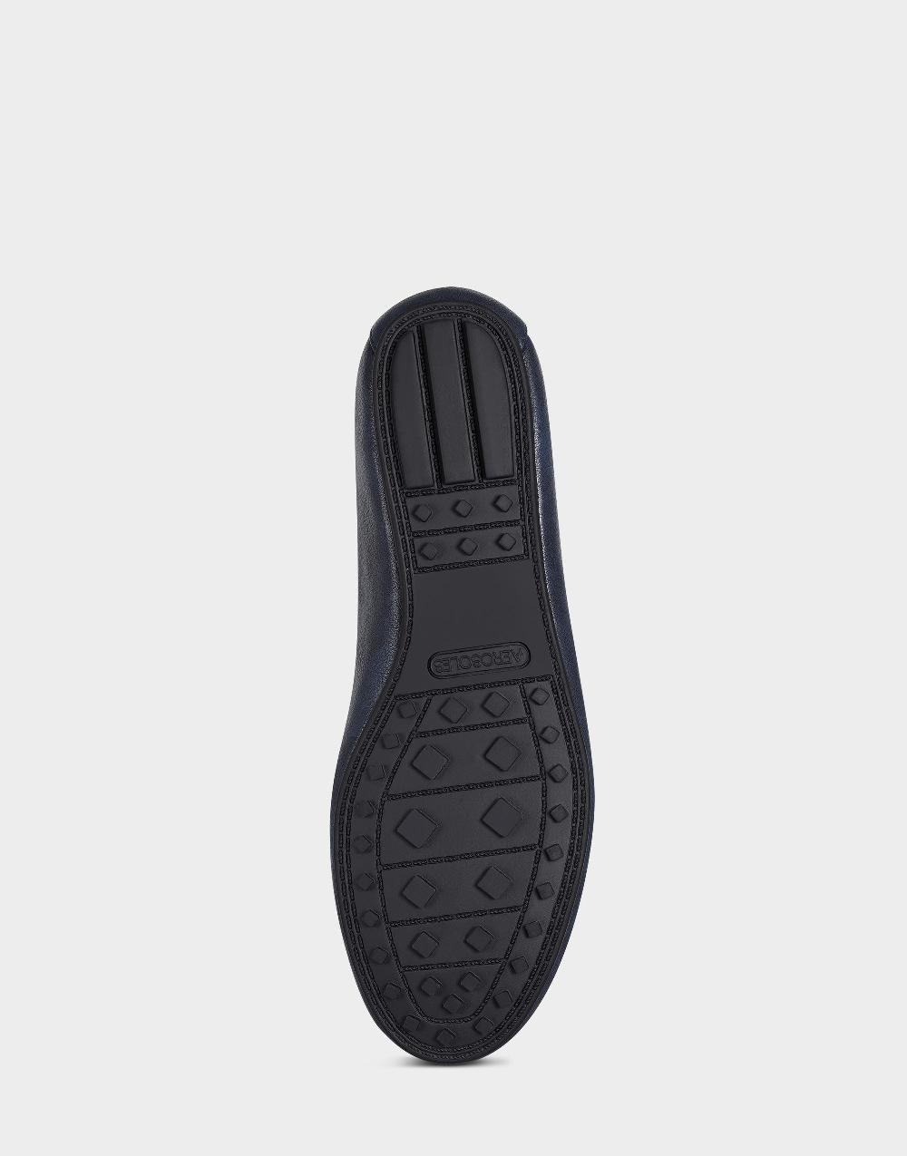 Aerosoles Comfortable Women's Loafer In Blue Faux Leather