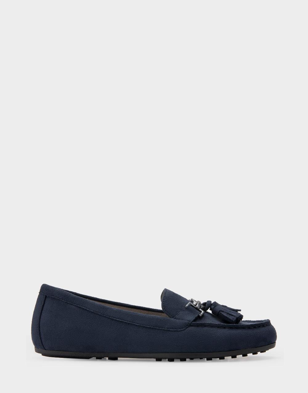 aerosoles Comfortable Women's Loafer in Navy Faux Suede