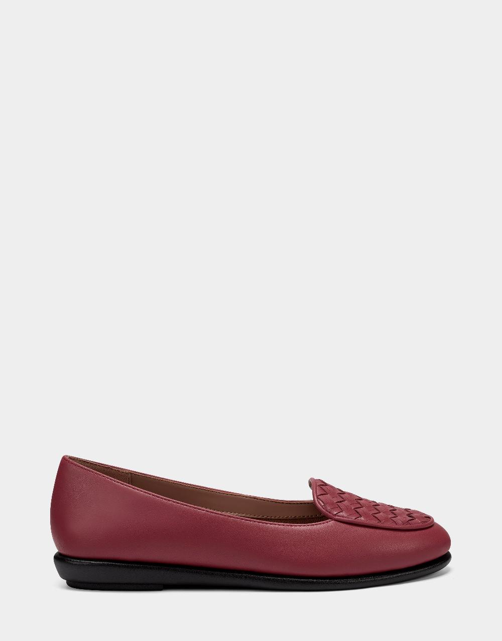 aerosoles Comfortable Women's Loafer in Red Faux Leather