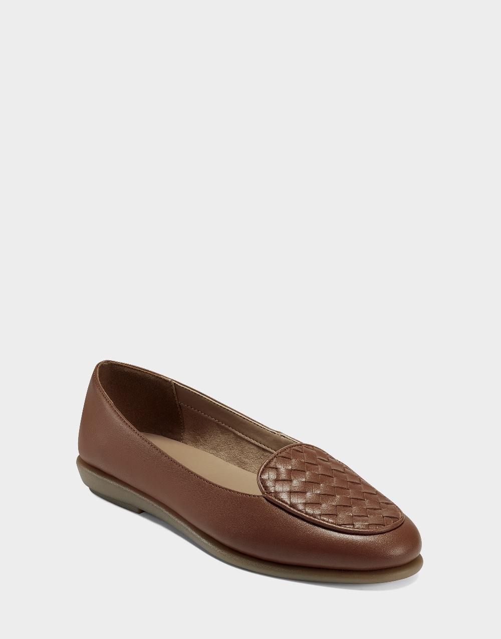 Aerosoles Comfortable Women's Loafer In Tan Faux Leather